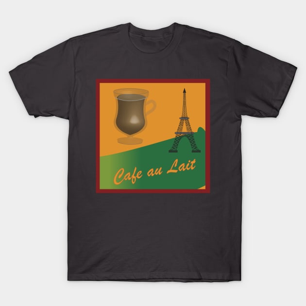 Lispe Coffee Collection Cafe au Lait T-Shirt by Lispe